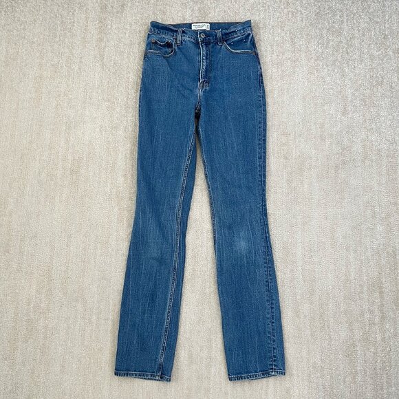 Abercrombie & Fitch Denim - Abercrombie & Fitch 90s Slim Straight Leg Ultra High Rise Blue Jeans 26/2 Long
